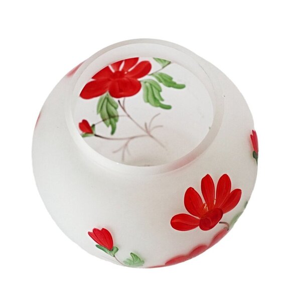 Vintage Viking Glass Frosted Satin Glass Ginger Jar / Apothecary Jar with Lid Ur - Picture 5 of 7